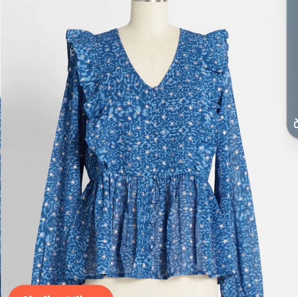NWT Modcloth Moon Orchid Blouse